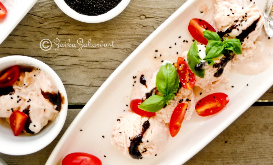 Tomato basil ice cream